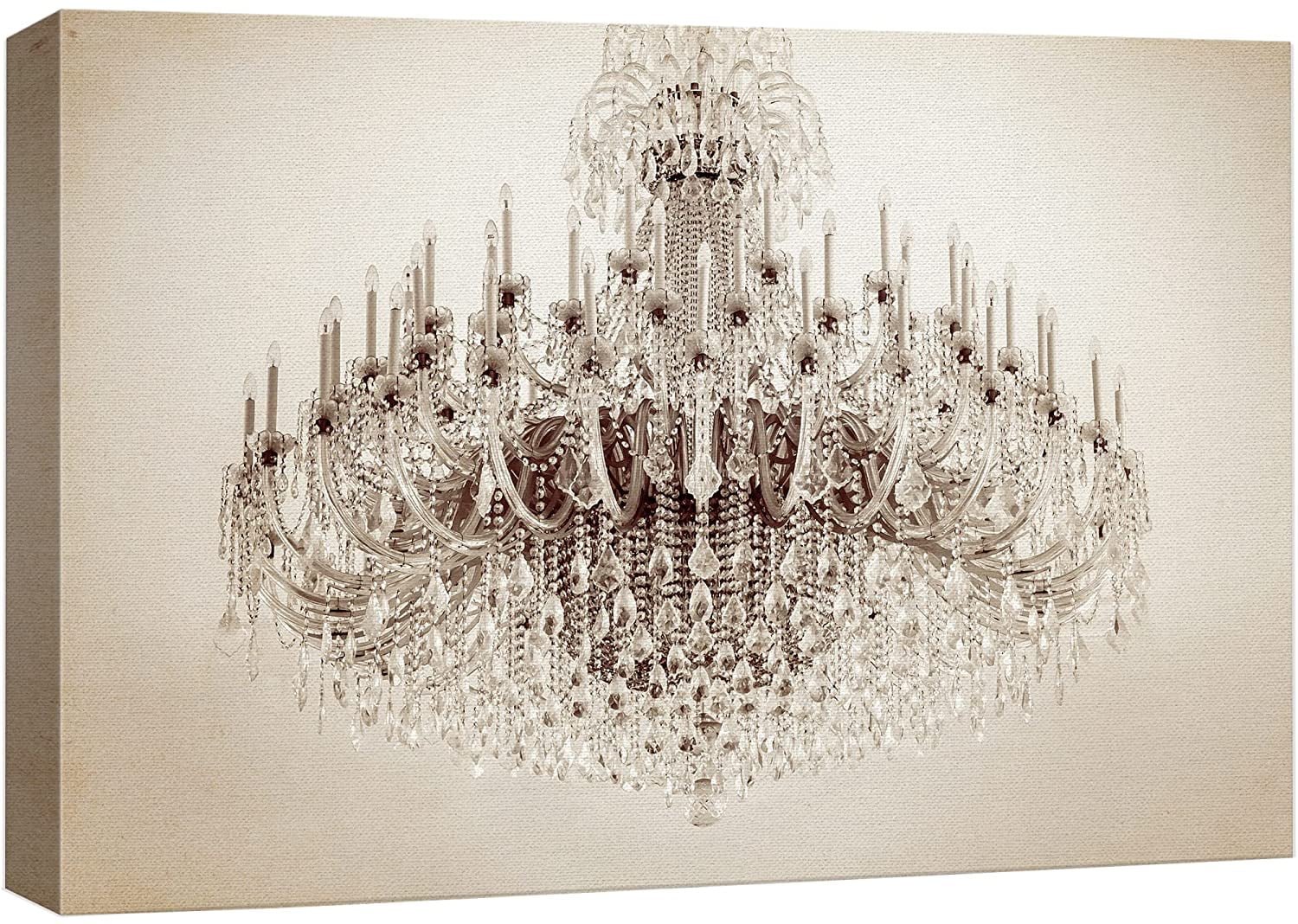 wall26 Canvas Print Wall Art Fancy Victorian White Crystal Chandelier