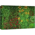 thumbnail image 1 of wall26 Canvas Print Wall Art Farm Garden with Sunflowers Gustav Klimt Classic Illustrations Fine Art Decorative Vintage Colorful Historic Multicolor Retro for Living Room, Bedroom, Office - 16"x, 1 of 5