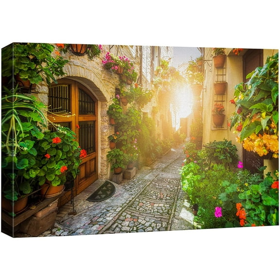wall26 Canvas Print Wall Art Floral Botanical Garden Italian Cityscape Nature Wilderness Photography Realism Rustic Scenic Landscape Earth Panorama for Living Room, Bedroom, Office - 24"x36&quot