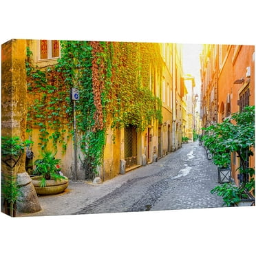wall26 Canvas Print Wall Art Floral Botanical Garden Italian Village Nature Wilderness Photography Realism Rustic Scenic Landscape Earth Panorama Colorful for Living Room, Bedroom, Office - 24&quot;x