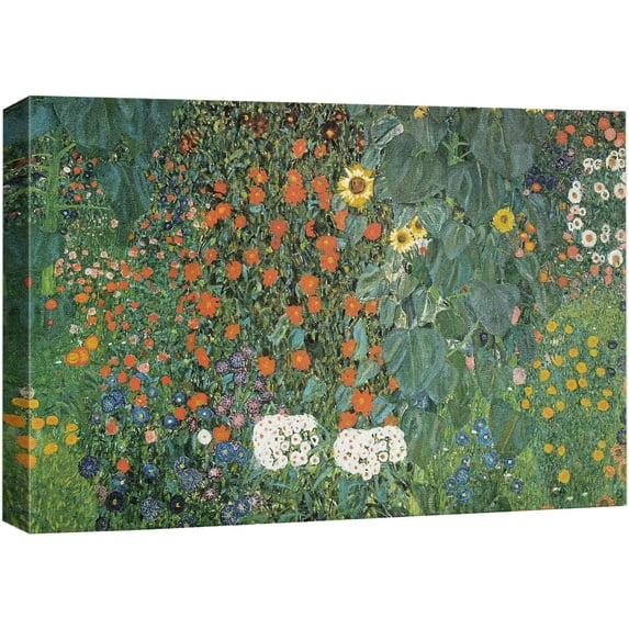 wall26 Canvas Print Wall Art Flowers by Gustav Klimt People Historic Illustrations Fine Art Traditional Scenic Colorful Multicolor Ultra for Living Room, Bedroom, Office - 24"x36"