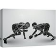 thumbnail image 1 of wall26 Canvas Print Wall Art Geometric Line Silhouette Football Players Sports Athletes Digital Art Modern Art Rustic Scenic Urban Exercise Colorful for Living Room, Bedroom, Office - 12"x18&quo, 1 of 5