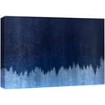 thumbnail image 1 of wall26 Canvas Print Wall Art Grunge Style Ice Blue Pine Forest Silhouette Nature Wilderness Digital Art Modern Art Landscape Relax/Calm Multicolor Ultra for Living Room, Bedroom, Office - 16"x24, 1 of 5