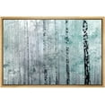 thumbnail image 1 of wall26 Canvas Print Wall Art Grunge Style Teal Mist White Birch Tree Forest Nature Wilderness Mixed Media Modern Art Rustic Landscape Relax/Calm for Living Room, Bedroom, Office - 16&quot;x24&quot; N, 1 of 5