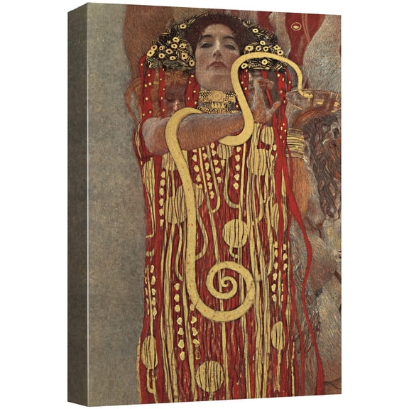wall26 Canvas Print Wall Art Hygeia by Gustav Klimt People Historic Illustrations Fine Art Traditional Scenic Colorful Multicolor Ultra for Living Room, Bedroom, Office - 12"x18"