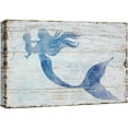 thumbnail image 1 of wall26 Canvas Print Wall Art Mermaid &amp; Baby Silhouettes on Wood Panels Fantasy &amp; Sci-Fi Ocean Illustrations Modern Art Rustic Scenic Relax/Calm Multicolor for Living Room, Bedroom, Office - 3, 1 of 7