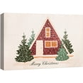 thumbnail image 1 of wall26 Canvas Print Wall Art Merry Christmas Winter Log Cabin Celebrations &amp; Holidays Decorative Illustrations Modern Art Scenic Colorful Multicolor Warm for Living Room, Bedroom, Office - 12&quo, 1 of 5