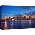 thumbnail image 1 of wall26 Canvas Print Wall Art Miami, Florida City Dusk Skyline Architecture &amp; Maps Cityscape Photography Realism Global Scenic Colorful Multicolor for Living Room, Bedroom, Office - 24"x36&qu, 1 of 5