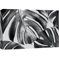 thumbnail image 1 of wall26 Canvas Print Wall Art Monstera Deliciosa Tree Leaves Floral Nature Photography Minimalism Tropical Scenic Relax/Calm Black and White for Living Room, Bedroom, Office - 32"x48", 1 of 5