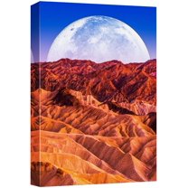wall26 Canvas Print Wall Art Mystic Moon Arizona Red Canyon Mountain Nature Wilderness Photography Realism Decorative Landscape Relax/Calm Zen Multicolor for Living Room, Bedroom, Office - 24"x3