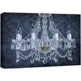 thumbnail image 1 of wall26 Canvas Print Wall Art Navy Blue Pattern Crystal Chandelier Decorative Lights Digital Art Realism Stylish Zen Chic Contemporary Boho Relax/Calm for Living Room, Bedroom, Office - 16"x24&qu, 1 of 5