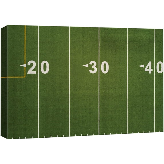 wall26 Canvas Print Wall Art Numbered Synthetic Turf Football Field Sports Athletes Photography Realism Contemporary Scenic Urban Multicolor Ultra for Living Room, Bedroom, Office - 12"x18"