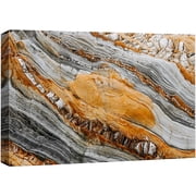 wall26 Canvas Print Wall Art Orange Gray White Gemstone Crystal Landscape Nature Wilderness Digital Art Realism Stylish Zen Chic Decorative Close Up for Living Room, Bedroom, Office - 16"x24&quo