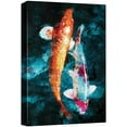 thumbnail image 1 of wall26 Canvas Print Wall Art Orange &amp; Pink Koi Fish Duo in Pond Wildlife Animals Illustrations Realism Nautical Scenic Colorful Multicolor for Living Room, Bedroom, Office - 32"x48", 1 of 5