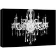 thumbnail image 1 of wall26 Canvas Print Wall Art Ornate Black &amp; White Chandelier Silhouette Decorative Lights Digital Art Modern Art Chic Relax/Calm Multicolor for Living Room, Bedroom, Office - 24"x36", 1 of 5