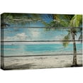 thumbnail image 1 of wall26 Canvas Print Wall Art Palm Tree &amp; Blue Ocean on Wood Panels Marine Life Nature Photography Modern Art Nautical Scenic Relax/Calm Multicolor for Living Room, Bedroom, Office - 32"x48&q, 1 of 5