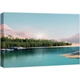 thumbnail image 1 of wall26 Canvas Print Wall Art Pastel Mountain Forest Teal Lake View Nature Wilderness Photography Realism Earth Scenery Rustic Scenic Landscape Colorful for Living Room, Bedroom, Office - 32"x48&, 1 of 5