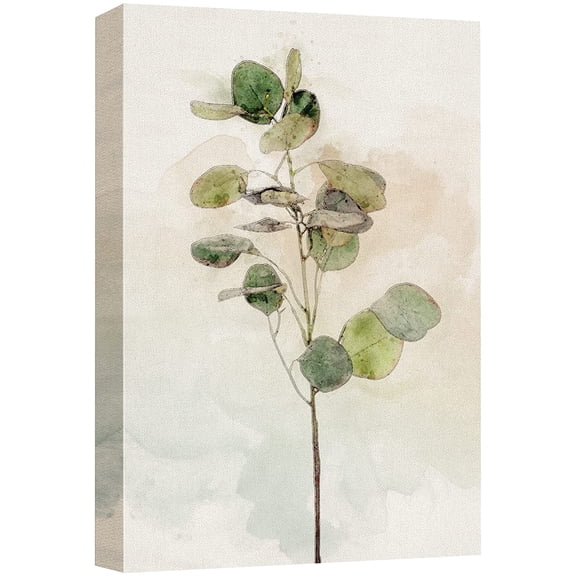 wall26 Canvas Print Wall Art Pastel Watercolor Light & Dark Forest Plant Floral Botanical Illustrations Modern Art Rustic Chic Relax/Calm for Living Room, Bedroom, Office - 16"x24"