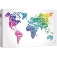 thumbnail image 1 of wall26 Canvas Print Wall Art Rainbow Global Map with Country Names Architecture &amp; Maps Places Illustrations Modern Art Global Scenic Fun Multicolor for Living Room, Bedroom, Office - 32"x48&, 1 of 5