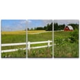 thumbnail image 1 of wall26 Canvas Print Wall Art Red Barn on Green Farm Landscape Nature Wilderness Photography Modern Rustic Scenic Relax Multicolor Colorful for Living Room, Bedroom, Office - 16"x24"x3 Panel, 1 of 5