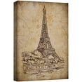 thumbnail image 1 of wall26 Canvas Print Wall Art Retro Vintage Eiffel Tower Paris France Architecture &amp; Maps Landmarks Digital Art Modern Art Decorative Scenic Urban Bohemian for Living Room, Bedroom, Office - 24&qu, 1 of 5