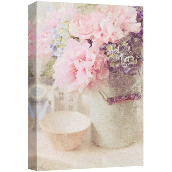 wall26 Canvas Print Wall Art Retro Vintage Faded Rose Bouquet Floral Botanical Photography Realism Chic Scenic Relax/Calm Multicolor Cool for Living Room, Bedroom, Office - 12"x18"