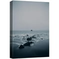 thumbnail image 1 of wall26 Canvas Print Wall Art Rocks on The Blue Shoreline Horizon Ocean Beach Photography Realism Nautical Landscape Colorful Multicolor Duotone for Living Room, Bedroom, Office - 24"x36", 1 of 5