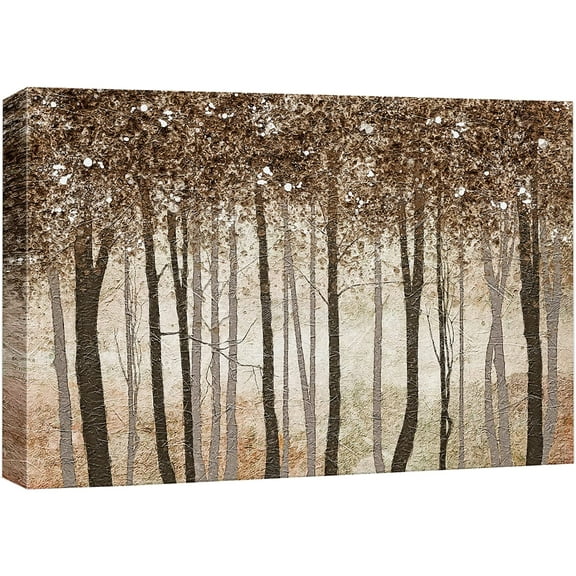 wall26 Canvas Print Wall Art Rustic Brown Autumn Fall Forest Tree Landscape Nature Wilderness Illustrations Modern Art Farmhouse/Country for Living Room, Bedroom, Office - 32"x48"