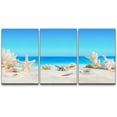 thumbnail image 1 of wall26 Canvas Print Wall Art Seashells on Tropical Beach Summer Holiday Nature Wilderness Photography Realism Rustic Scenic Colorful Multicolor for Living Room, Bedroom, Office - 16"x24"x3, 1 of 5