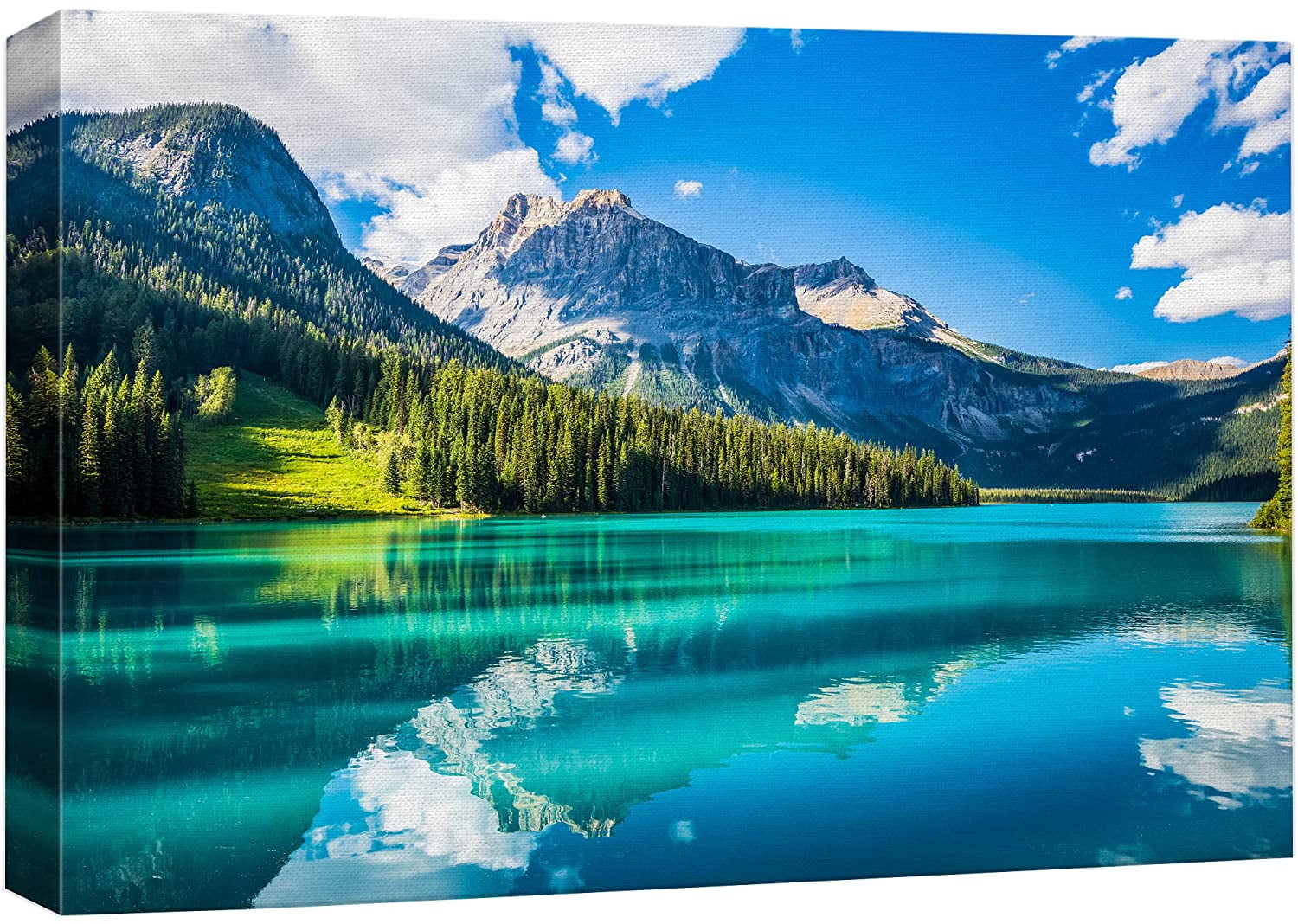 wall26 Canvas Print Wall Art Serene Vibrant Summer Mountain Forest ...