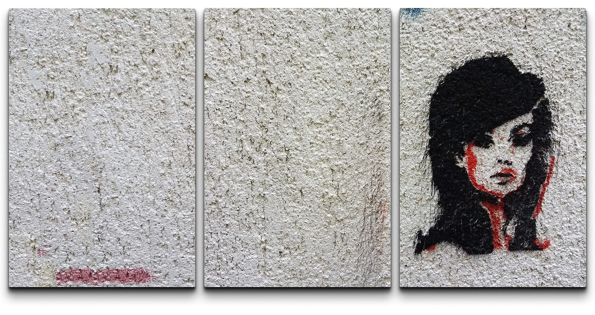 Modern Urban Graffiti Triptych Canvas Wall Art Set