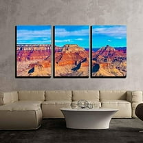 wall26 Canvas Print Wall Art Set Aerial View of Grand Canyon National Park Nature Wilderness Photography Realism Rustic Scenic Colorful Multicolor Ultra for Living Room, Bedroom, Office - 16"x24