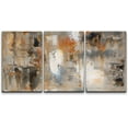 thumbnail image 1 of wall26 Canvas Print Wall Art Set Black, White &amp; Orange Brushstrokes Abstract Shapes Illustrations Modern Art Chic Colorful Multicolor Ultra for Living Room, Bedroom, Office - 16"x24"x3, 1 of 5
