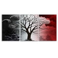 thumbnail image 1 of wall26 Canvas Print Wall Art Set Black, White &amp; Red Zen Tree Collage Abstract Nature Watercolor Modern Art Rustic Scenic Dramatic Multicolor Ultra for Living Room, Bedroom, Office - 16"x24&q, 1 of 4