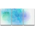 thumbnail image 1 of wall26 Canvas Print Wall Art Set Blue, Green &amp; Purple Watercolor Paint Blots Abstract Shapes Illustrations Modern Art Bohemian Dramatic Multicolor for Living Room, Bedroom, Office - 16"x24&q, 1 of 5