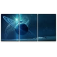 thumbnail image 1 of wall26 Canvas Print Wall Art Set Blue Saturn Ring Starlight Sky Astronomy &amp; Space Nature Digital Art Sci-Fi &amp; Fantasy Decorative Landscape for Living Room, Bedroom, Office - 24"x36", 1 of 5