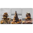 thumbnail image 1 of wall26 Canvas Print Wall Art Set Duotone Beach Ocean Pebble Rocks Wilderness Nature Photography Modern Art Rustic Decorative Contemporary Chic for Living Room, Bedroom, Office - 24"x36" x 3, 1 of 5