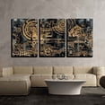 thumbnail image 1 of wall26 Canvas Print Wall Art Set Electronic PC Motherboard Circuit Collage Abstract Technology Digital Art Modern Art Alternative Urban Shapes for Living Room, Bedroom, Office - 24"x36"x3, 1 of 4