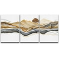 thumbnail image 1 of wall26 Canvas Print Wall Art Set Gold Black Pastel Paint Stroke Mountain Range Nature Abstract Illustrations Modern Art Rustic Landscape for Living Room, Bedroom, Office, 1 of 5
