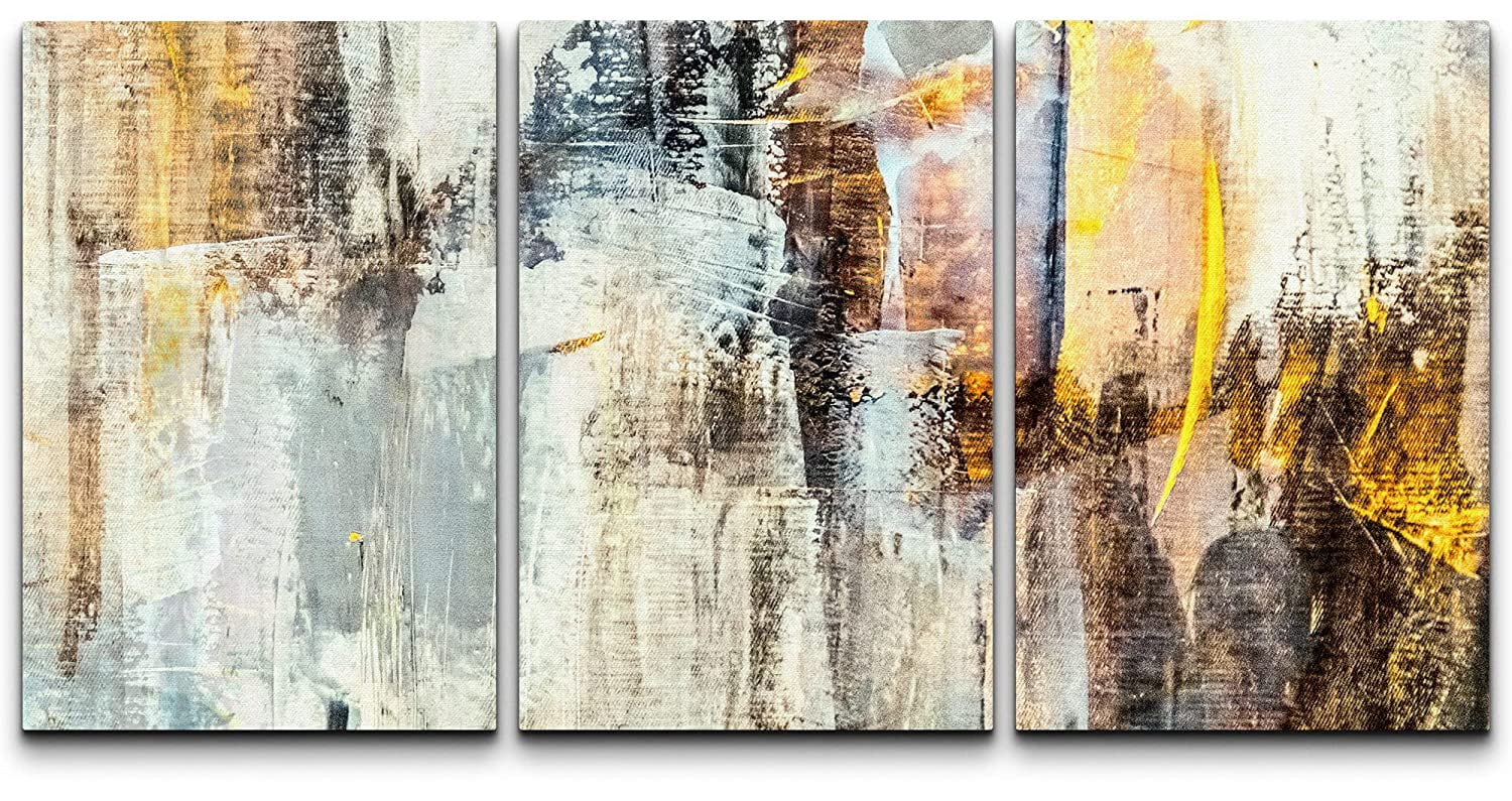 wall26 Canvas Print Wall Art Set Grunge Calico Minimal Paint Strokes ...