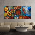 thumbnail image 1 of wall26 Canvas Print Wall Art Set Mexican Inspired Food Variety Food Cultural Photography Realism Rustic Landscape Colorful Multicolor Ultra for Living Room, Bedroom, Office - 24"x36"x3, 1 of 4