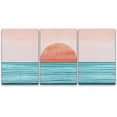 thumbnail image 1 of wall26 Canvas Print Wall Art Set Mid-Century Ocean Sunset Sun Horizon Nature Abstract Illustrations Modern Art Bohemian Decorative Rustic Contemporary for Living Room, Bedroom, Office - 24"x36&q, 1 of 5
