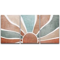 wall26 Canvas Print Wall Art Set Mid-Century Ocean Sunset Sun Horizon Nature Abstract Illustrations Modern Art Bohemian Decorative Rustic Contemporary for Living Room, Bedroom, Office - 24"x36&q