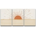 thumbnail image 1 of wall26 Canvas Print Wall Art Set Mid-Century Ocean Sunset Sun Horizon Nature Abstract Illustrations Modern Art Bohemian Decorative Rustic Contemporary for Living Room, Bedroom, Office - 24"x36&q, 1 of 5