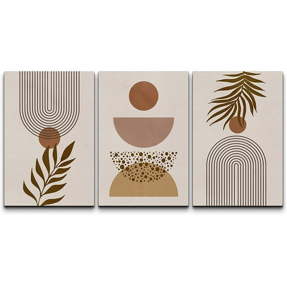 wall26 Canvas Print Wall Art Set Mid-Century Ocean Sunset Sun Horizon Nature Abstract Illustrations Modern Art Bohemian Decorative Rustic Contemporary for Living Room, Bedroom, Office - 24"x36&q