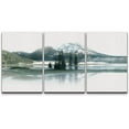 thumbnail image 1 of wall26 Canvas Print Wall Art Set Misty Mountain Range Forest Lake Nature Wilderness Photography Realism Rustic Landscape Colorful Cool for Living Room, Bedroom, Office - 16"x24"x3 Panels, 1 of 5