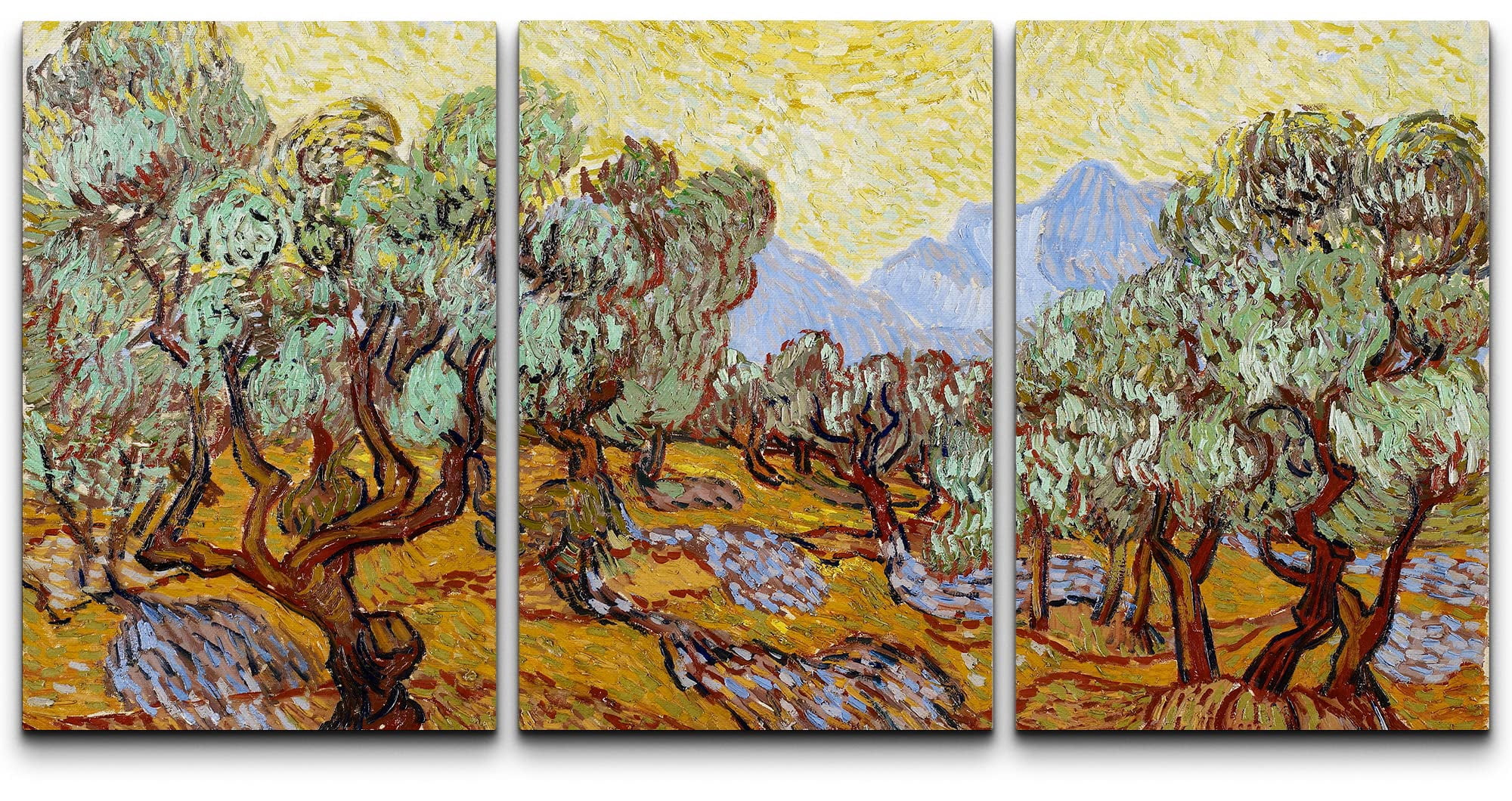 『Rhinocerous & Softcream』　アクリル画　ウッドパネル wall26 Canvas Print Wall Art Set Olive Trees by Vincent Van Gogh