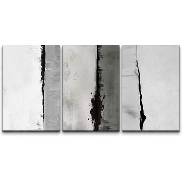 wall26 Canvas Print Wall Art Set Pastel Pastel Black &amp; Gray Geometric Color Blocks Abstract Shapes Illustrations Modern Art Multicolor for Living Room, Bedroom, Office - 16&quot;x24&quot; x 3