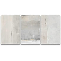 wall26 Canvas Print Wall Art Set Pastel Gray Grunge Color Blocks Abstract Shapes Illustrations Modern Art Decorative Chic Multicolor for Living Room, Bedroom, Office - 16"x24" x 3