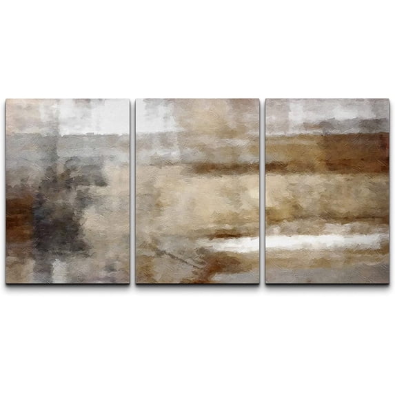 wall26 Canvas Print Wall Art Set Pastel Watercolor Brown Dark Color ...